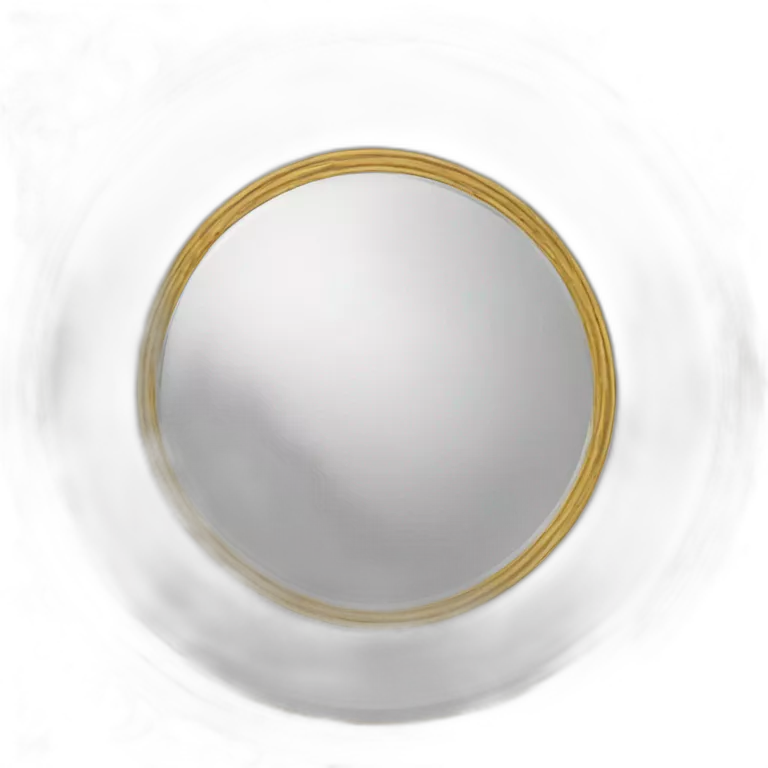 Round mirror with Gold frame