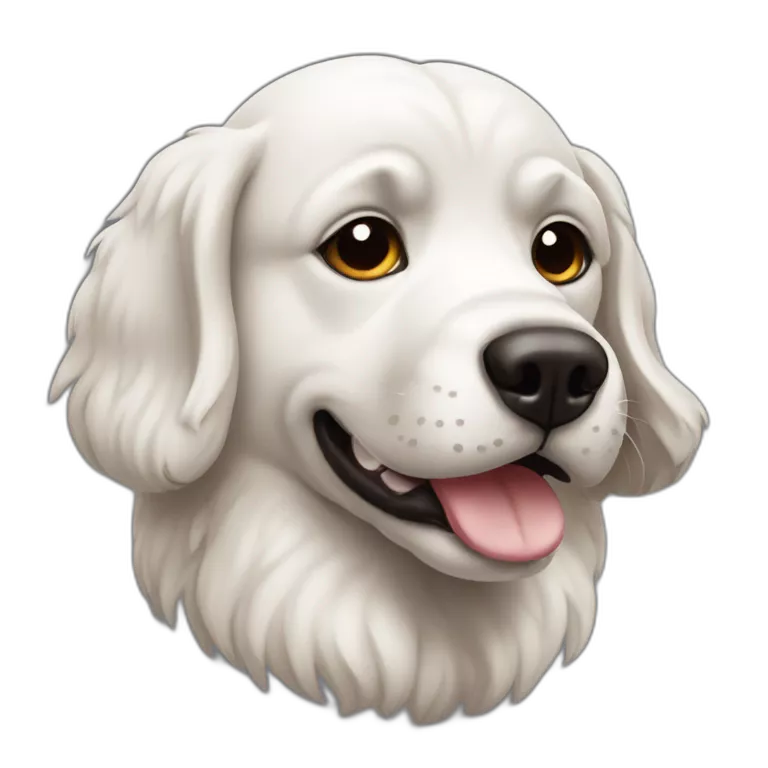 Perro gordo blanco