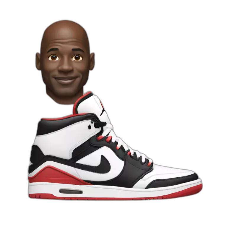 michael jordan showing his shoes