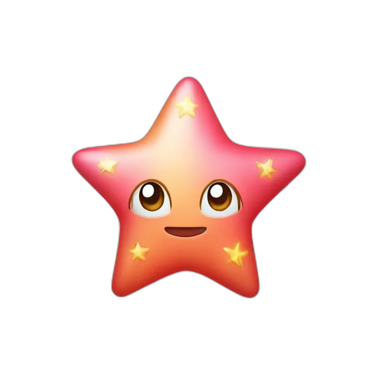 Pastel con forma de de estrella rojo con adornos de estrellas amarillas