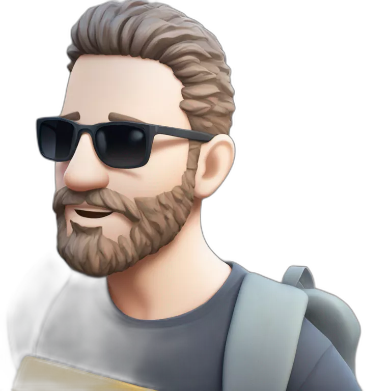 happy guy with backpack
