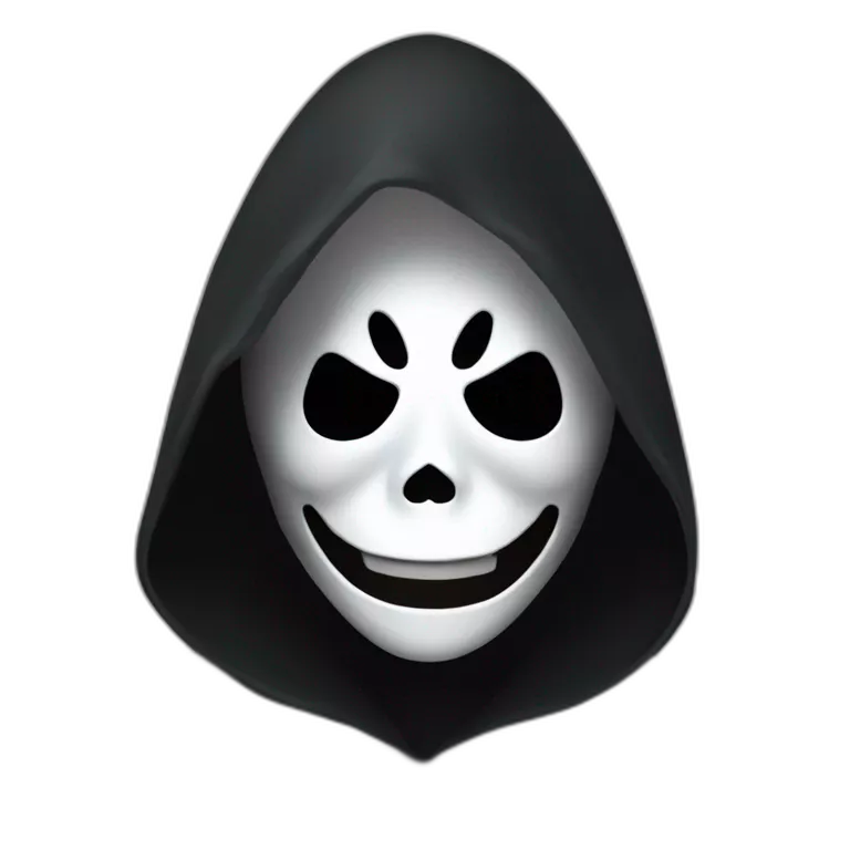 Ghost face maniac Black cloak white mask film scream