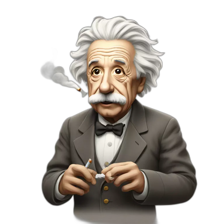 Einstein smoking