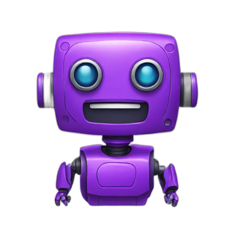 Purple robot fashion cat