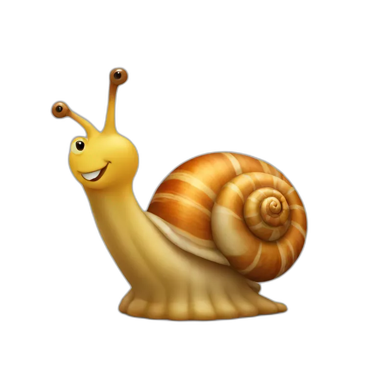 Snail showing thumb up
