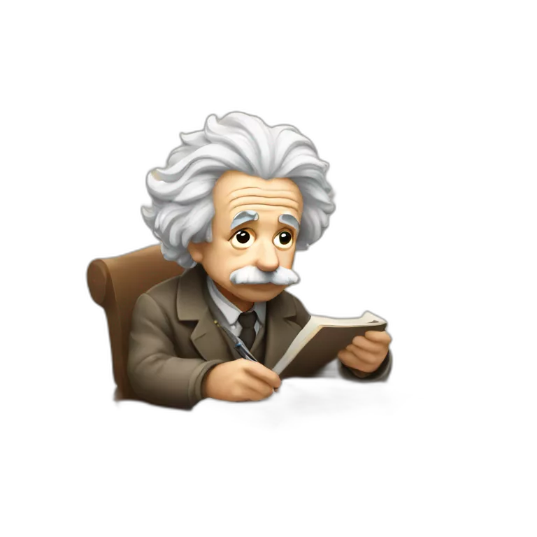 Albert Einstein studying research