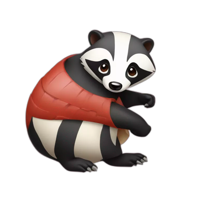 A badger with a narutomaki