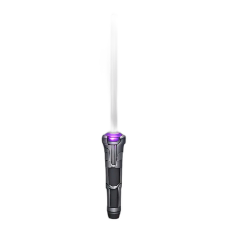 A lightsaber with a violet beam