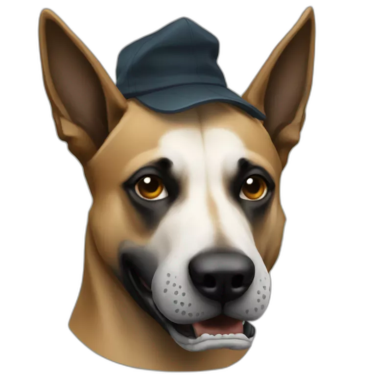 Malinois with skull mask