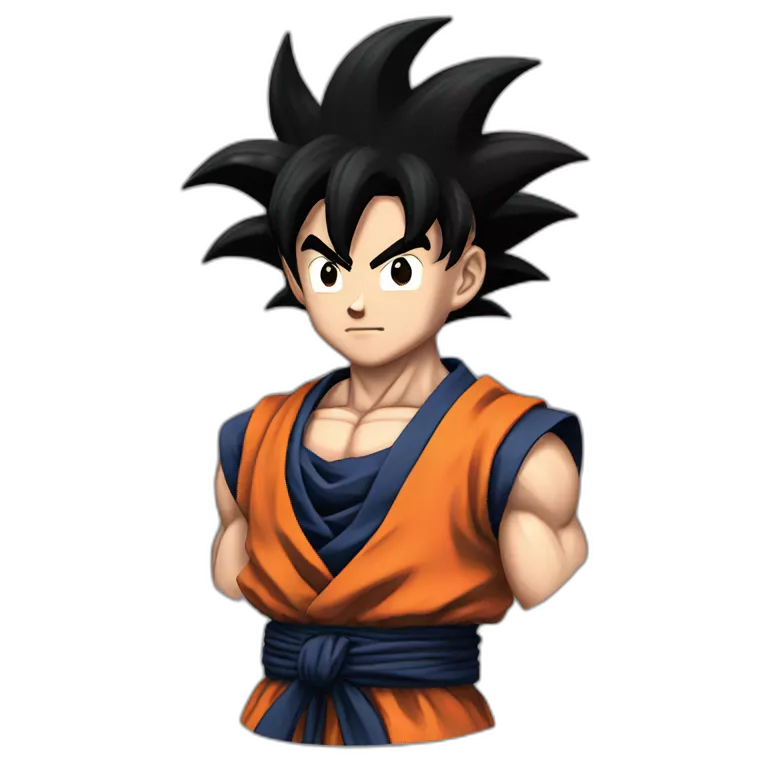 Goku black colour hair upper body