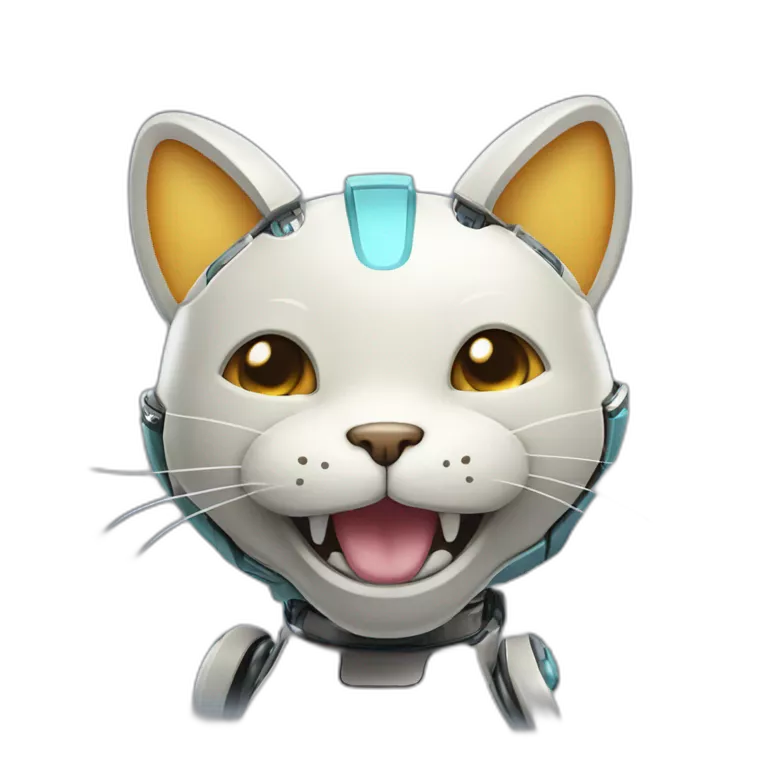 Laughing happy Cat robot