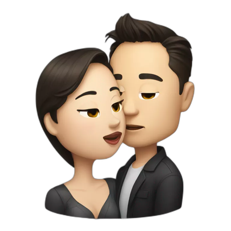 Chun lee kissing Elon musk