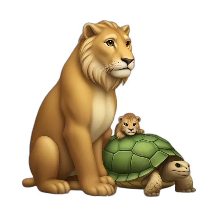 caneton sur le dos d’une loutre sur le dos d’une tortue sur le dos d’un lion
