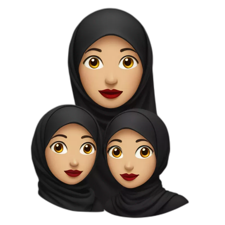 three-malay-women-wearing-black-hijab-with-red-lipstick