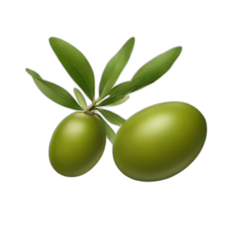an olive touching an olive