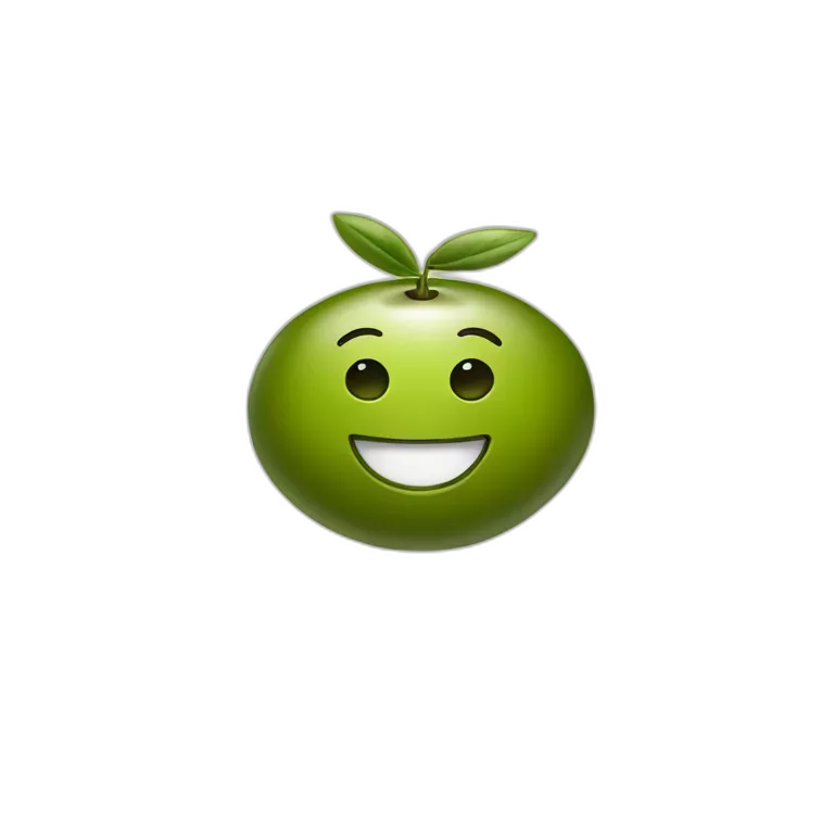 an olive on an olive smiling