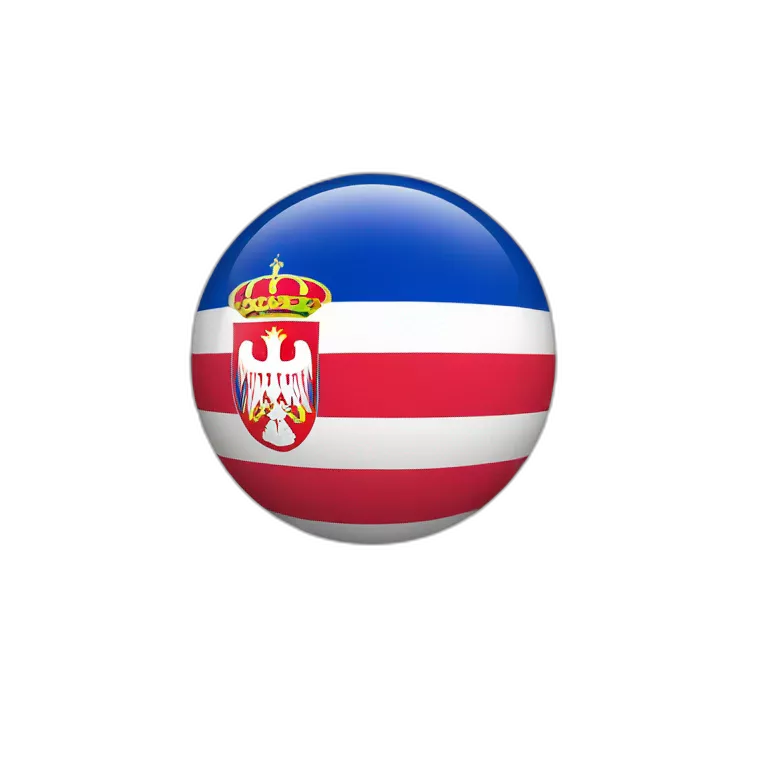 Flag of serbia as a ball