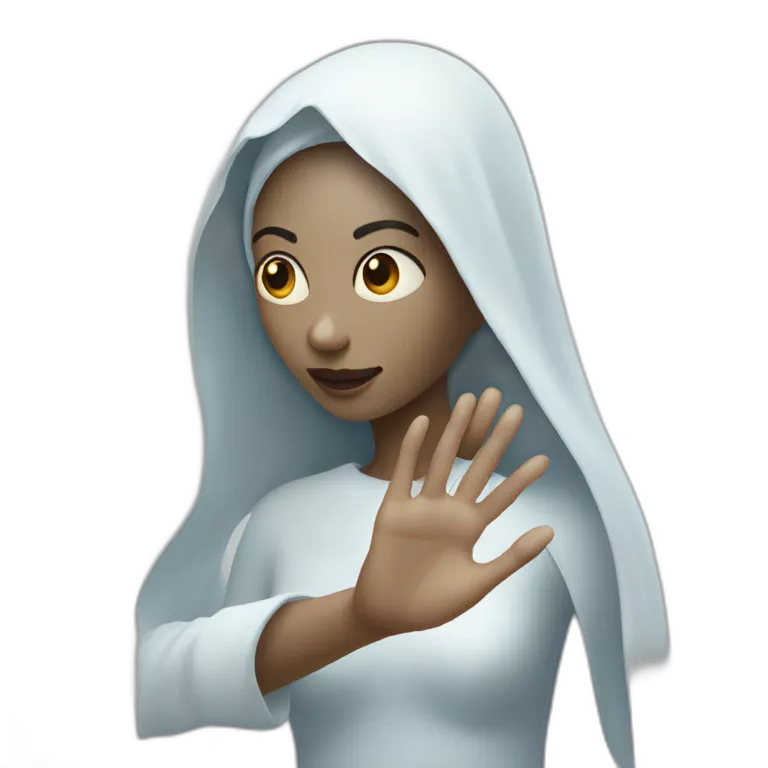 ghost woman holding ghost woman’s hand