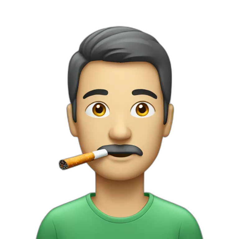 Une personne qui fume une cigarette