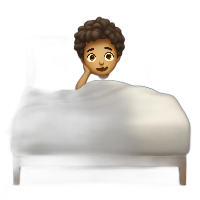 A boy waking up