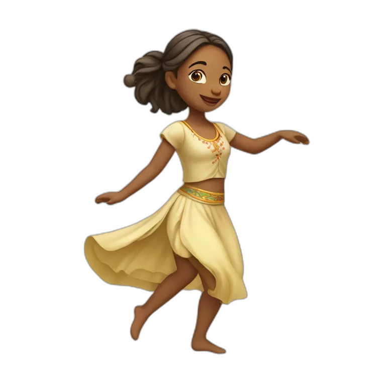 Fille qui danse de la danse traditionnelle