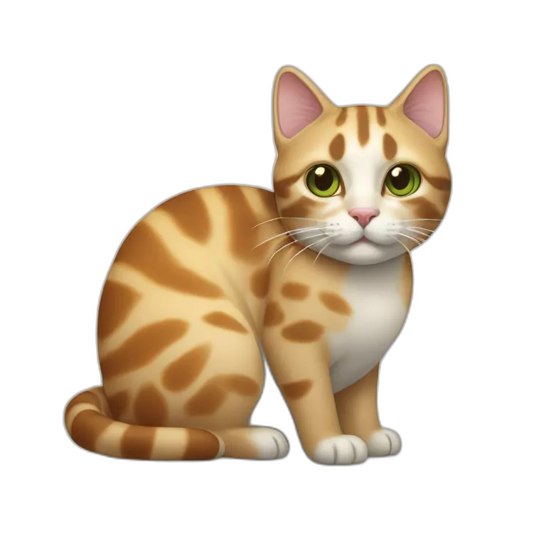 Une chat crème avec un chat écaillai de tortue avec un chat tricolore