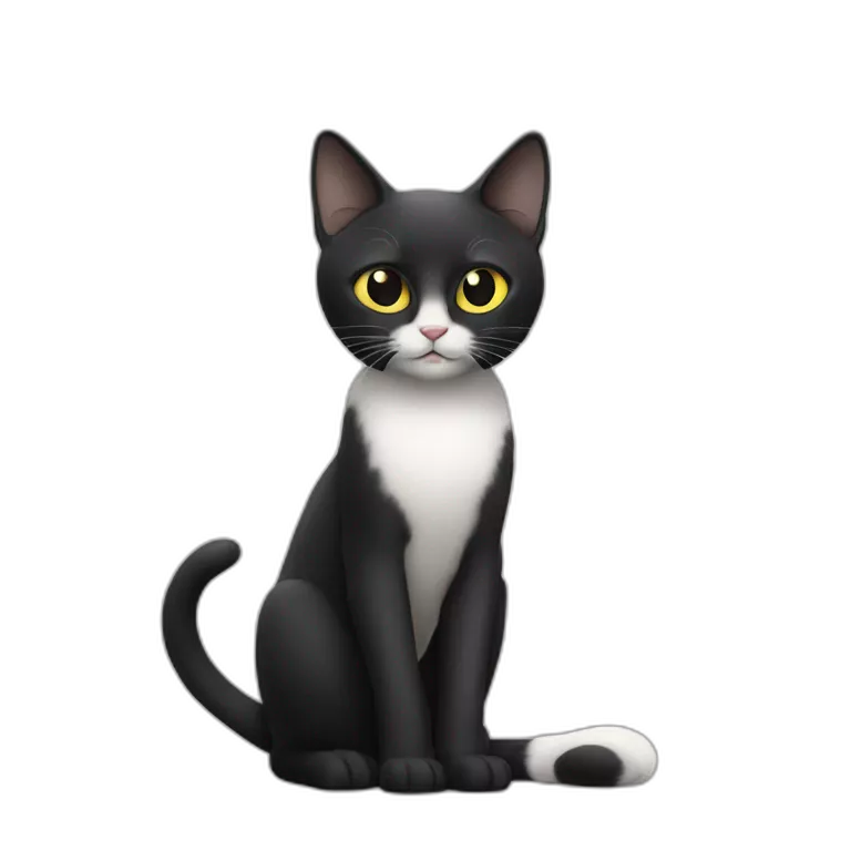 Chat siamois chat noir et chat blanc