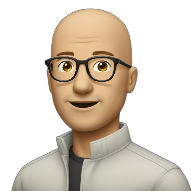 Bald man with glasses bald man with glasses