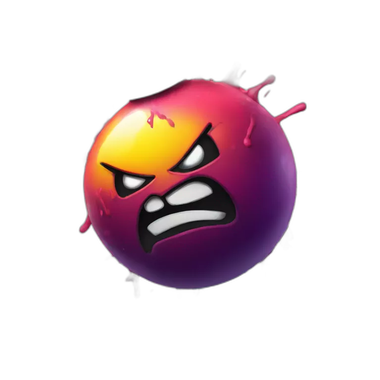 a emoji graffiti styled of a angry bomb with a graffiti spray painting
