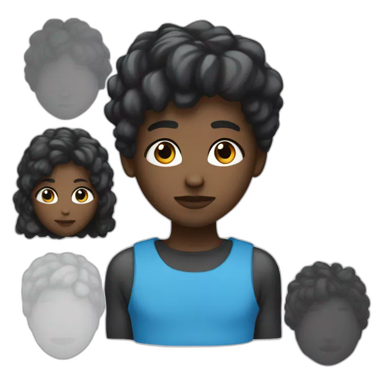 Un garçon pas trop blanc au cheveux noir et au yeux sombre qui embrasse une fille au yeux bleu et cheveux blanc