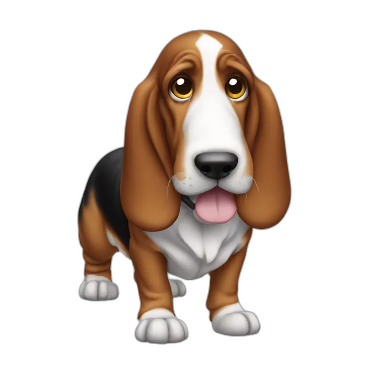 Dog basset hound full-body