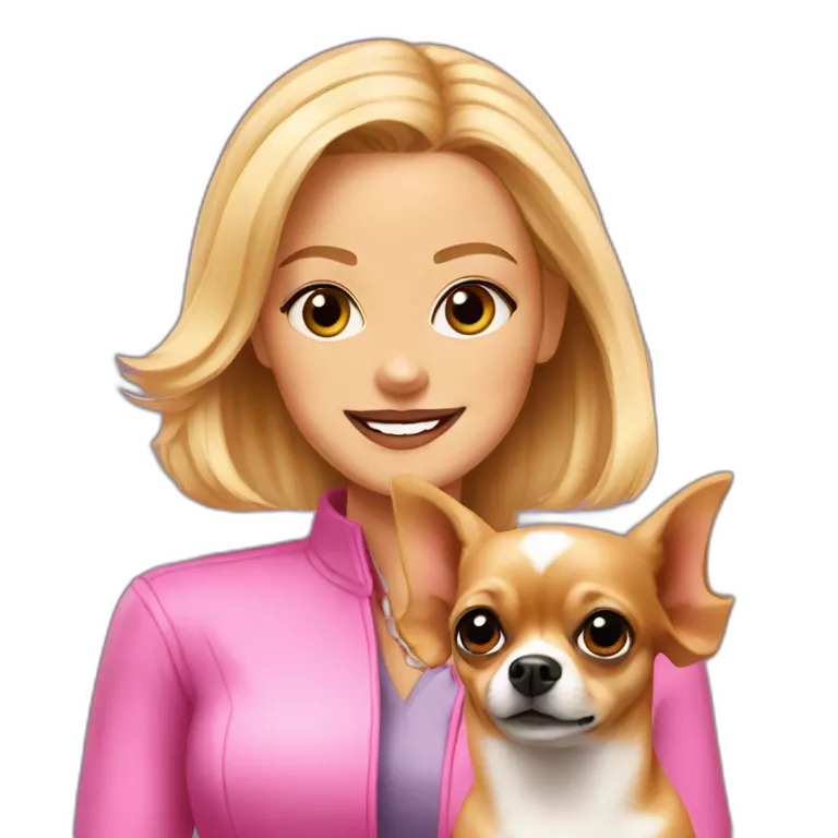 Legally blonde with chihuahua
