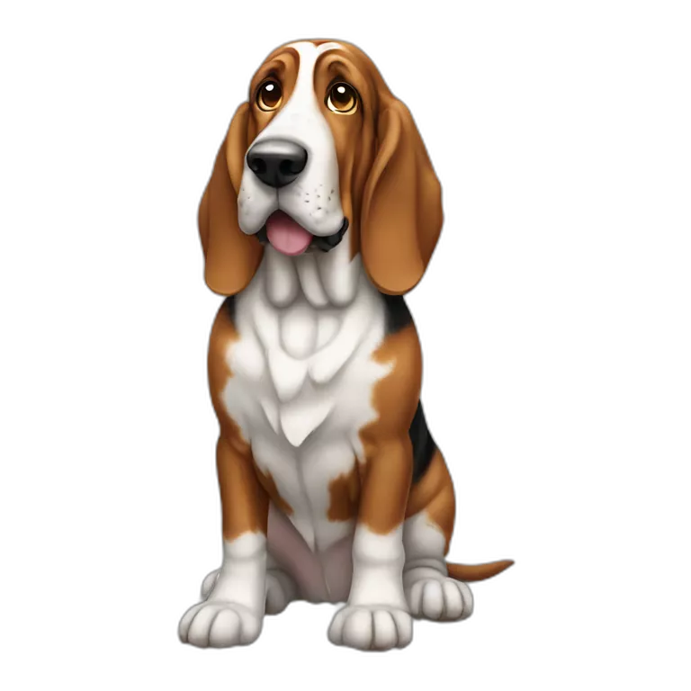 Dog basset hound full-body
