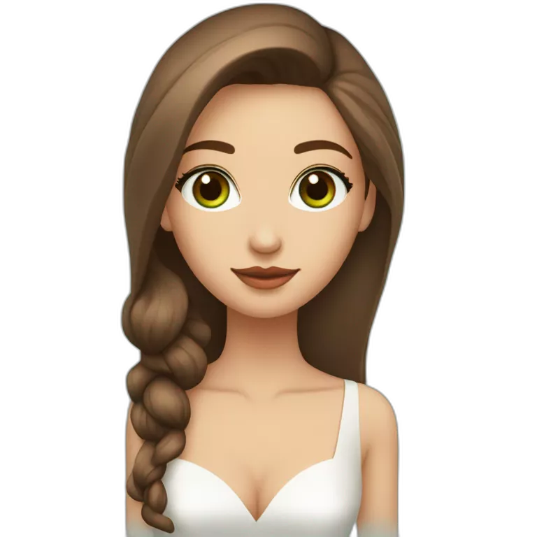 Femme en robe de mariée avec les yeux de couleur verte avec les cheveux lisse et long ainsi qu'un homme en costume avec les yeux marron avec les cheveux boucle mi long chatin foncé