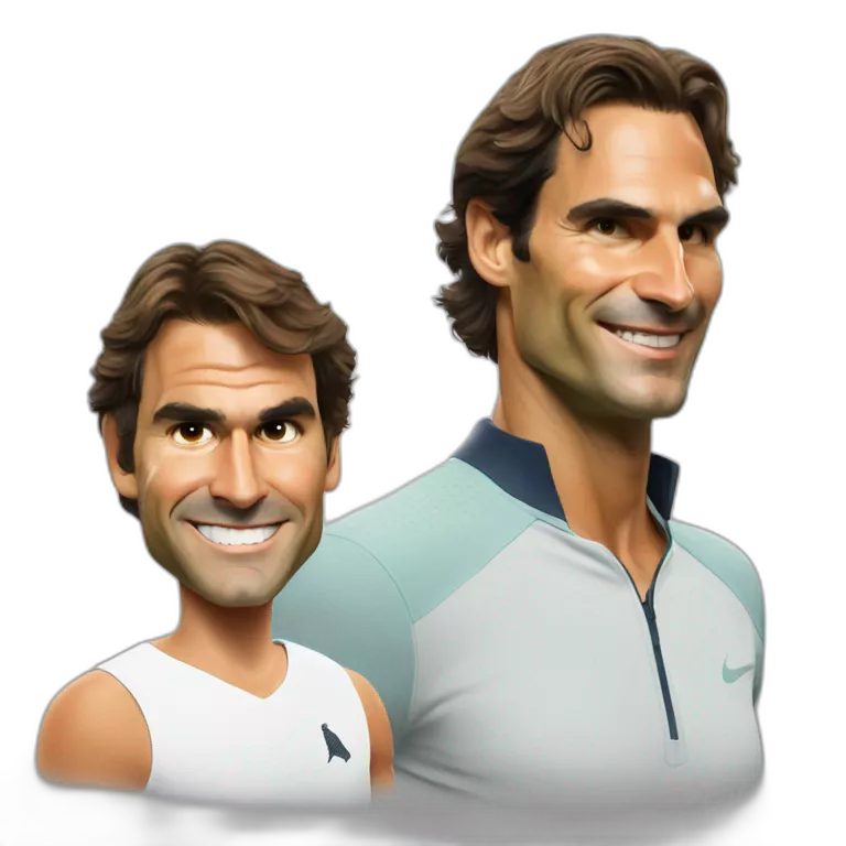 Rafa nadal with roger federer