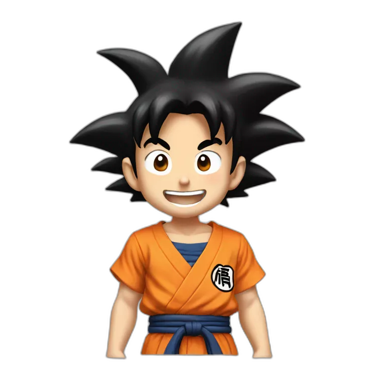 Kid goku smiling