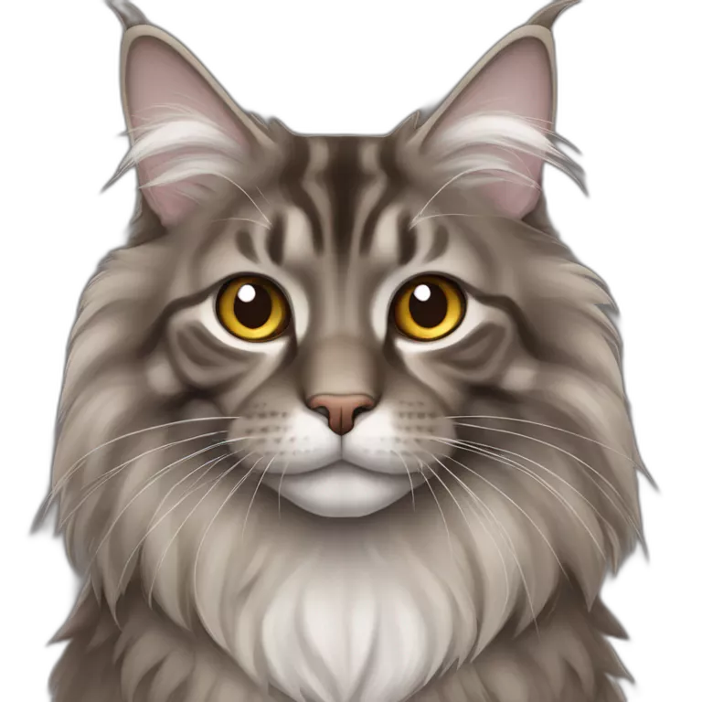 brown and grey Maine Coon cat