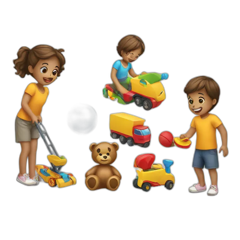 Children playing with toys