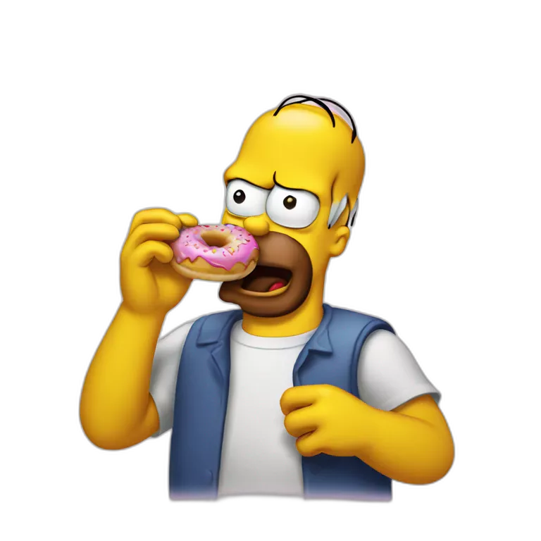 HOMER EATING DONUTS