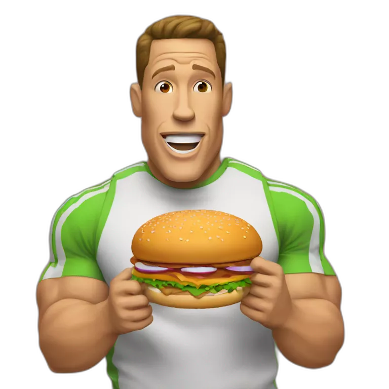 Jhon Cena eating buger