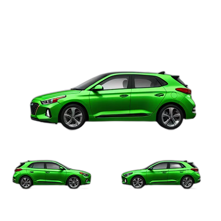 Voiture modèle i20 2024 hyundai couleur vert pin