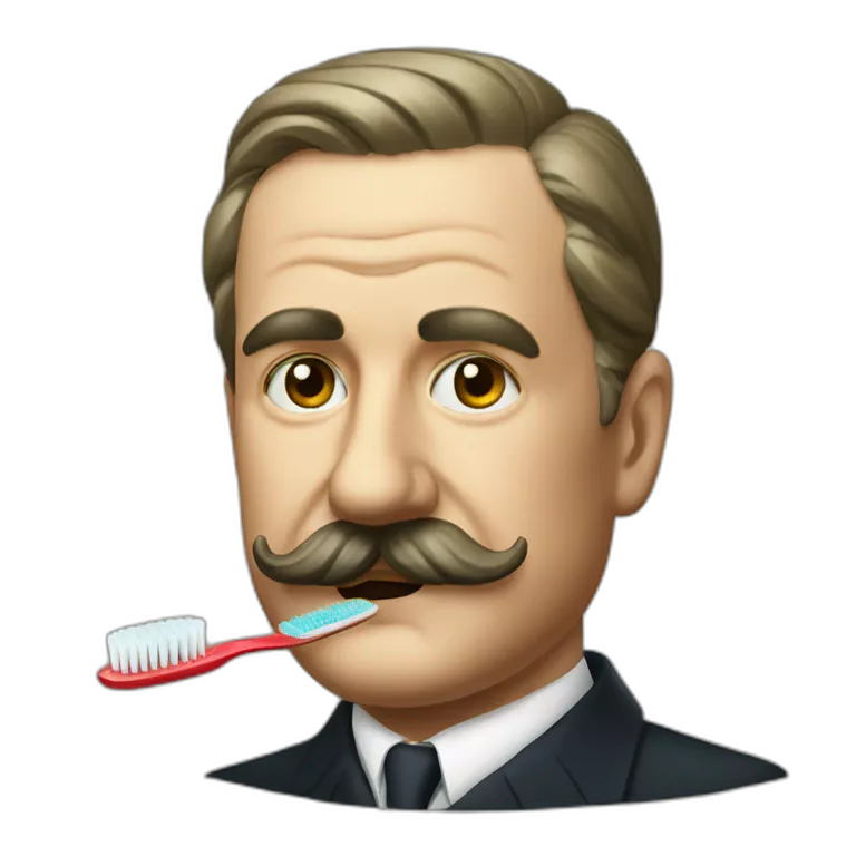 german head of state in 1940 wearing a toothbrush mustache