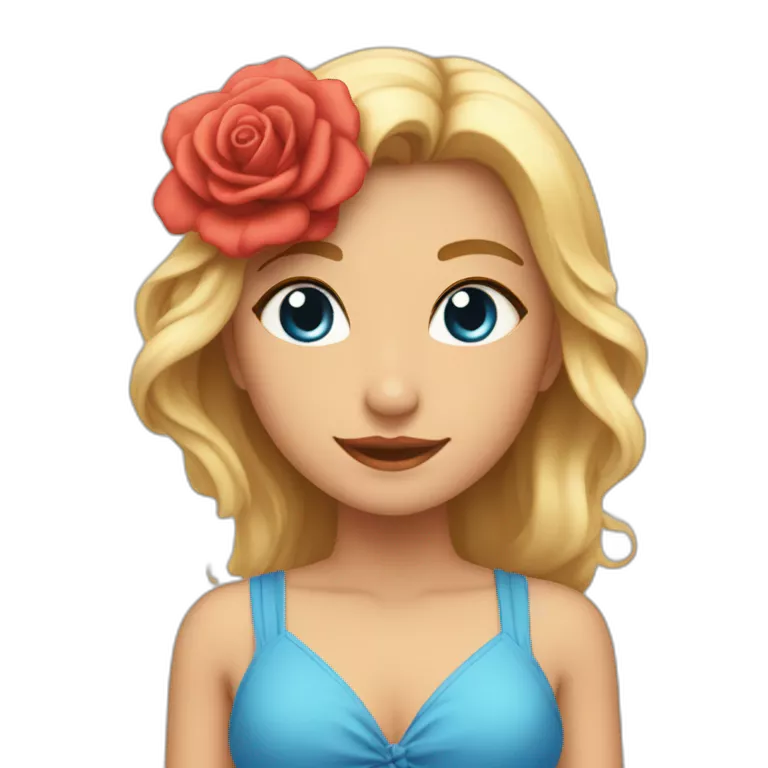 Flor tan hermosa como una rosa tan brillante como una estrella y tan azul como el mar
