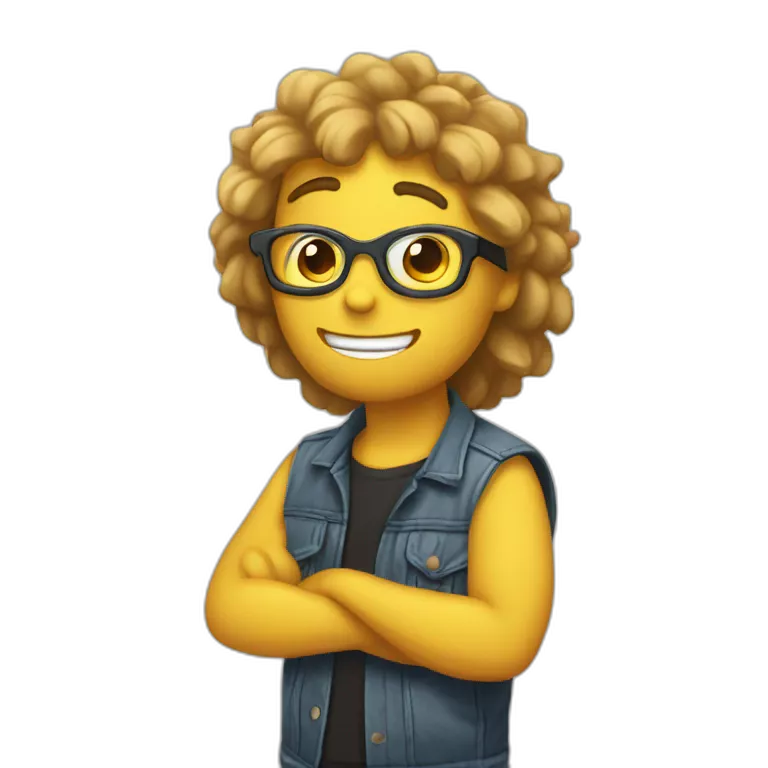 Prompt Your pet rock just won a talent show! 😎 Show me the emoticon you'd use to express your rock's victory.