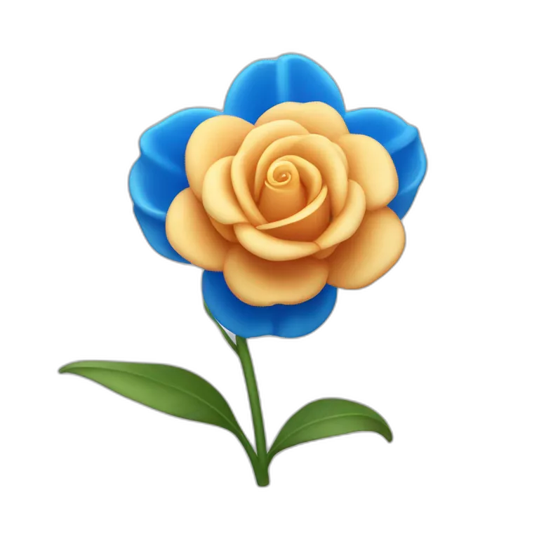 Flor tan hermosa como una rosa tan brillante como una estrella y tan azul como el mar