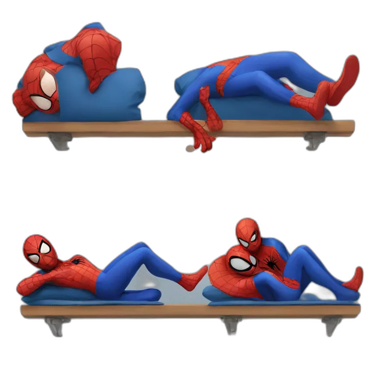 Spiderman en train de dormir