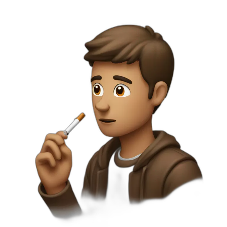 homme qui fume une cigarette marron