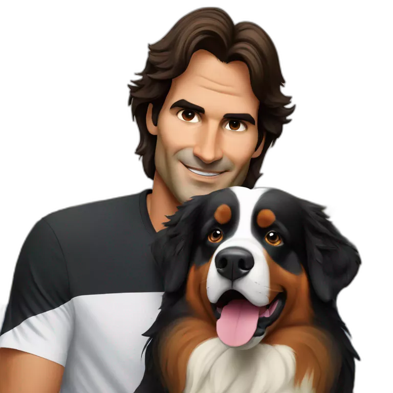 Bernese mountain dog and roger federer