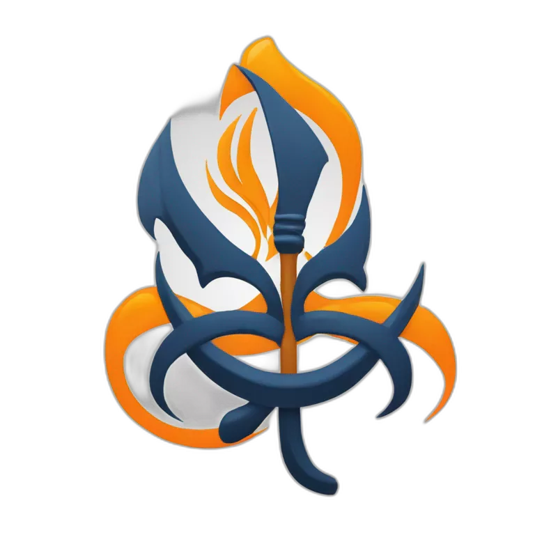 khalistan orange emoji with khanda in the middle