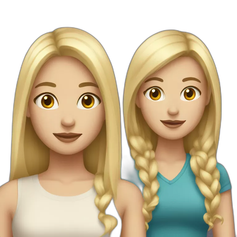 tall blond girl and tall brunette girl